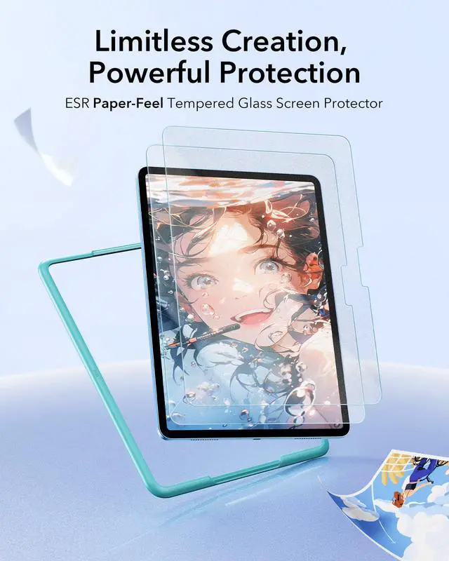 Alt view image 3 of 7 - 2 Pack Paper-Feel Screen Protectors for iPad A16 11th/10th 11/10.9 Inch
