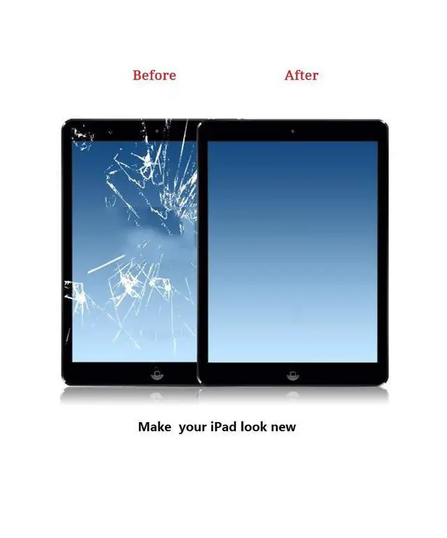 Alt view image 6 of 6 - for Black iPad 5 2017 9.7 inch A1822, A1823 Touch Screen Digitizer Assembly Replacement with Home Button, Camera Bracket, Pre-Installed Adhesive, Tool Repair Kit