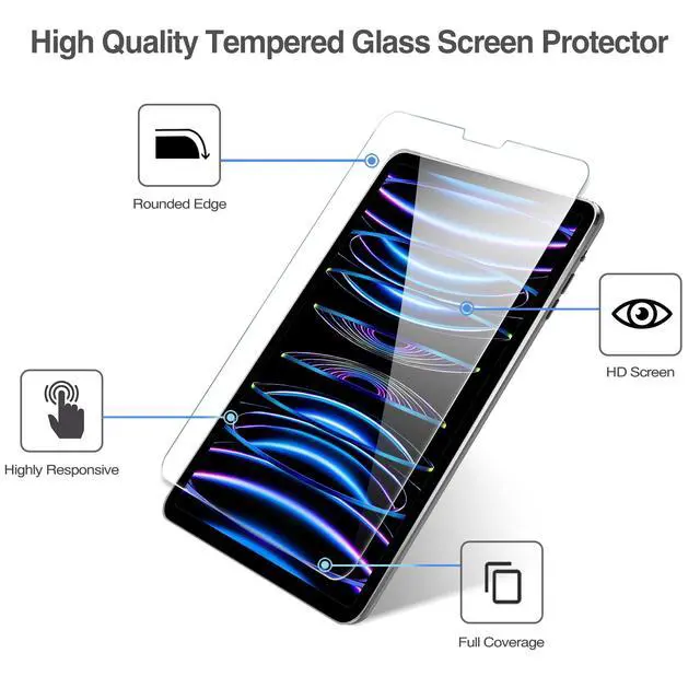 Alt view image 3 of 7 - 2+2 Pack Screen Protector for iPad Pro 11" Gen 4/3/2