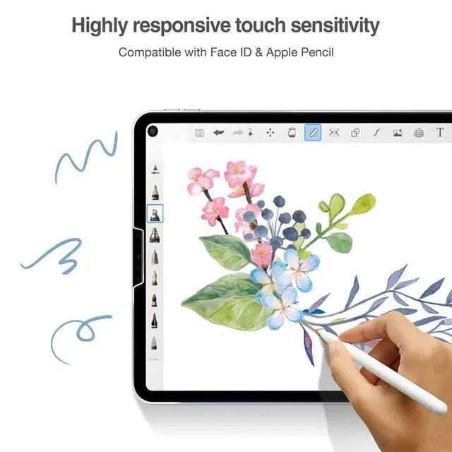 Alt view image 7 of 7 - 2+2 Pack Screen Protector for iPad Pro 11" Gen 4/3/2