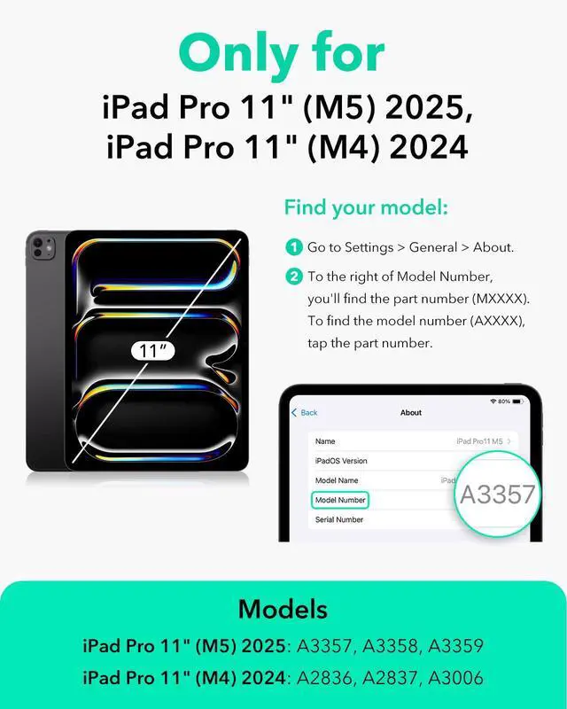 Alt view image 2 of 7 - 2 Pack Armorite Screen Protector for iPad Pro 11 Inch M5/M4