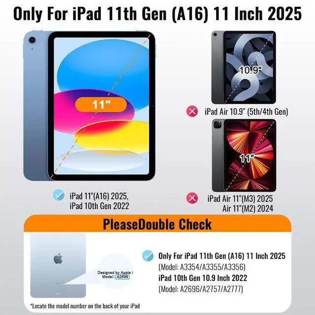Alt view image 2 of 7 - Privacy Screen Protector for iPad 11th A16 2025, Anti-Spy Tempered Glass Film for iPad 10th Generation 10.9 Inch 2022, Private Touch Sensitive HD Clarity Screen Protector for i Pad A16, 1 Pack