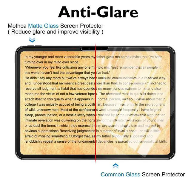 Alt view image 3 of 6 - Matte Glass Screen Protector for iPad Pro 11-inch M5 2025 / M4 2024 + Camera Lens Protector with Installation Frame, Anti-Glare & Anti-Fingerprint Tempered Glass, Smooth as Silk, Case Friendly