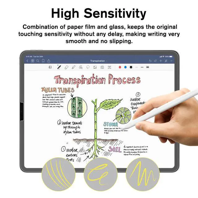 Alt view image 6 of 7 - Paperfeel Glass Screen Protector for iPad Pro 12.9 (2022-2018)