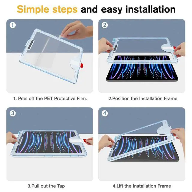 Alt view image 3 of 7 - Paperfeel Glass Screen Protector for iPad Pro 12.9 (2022-2018)