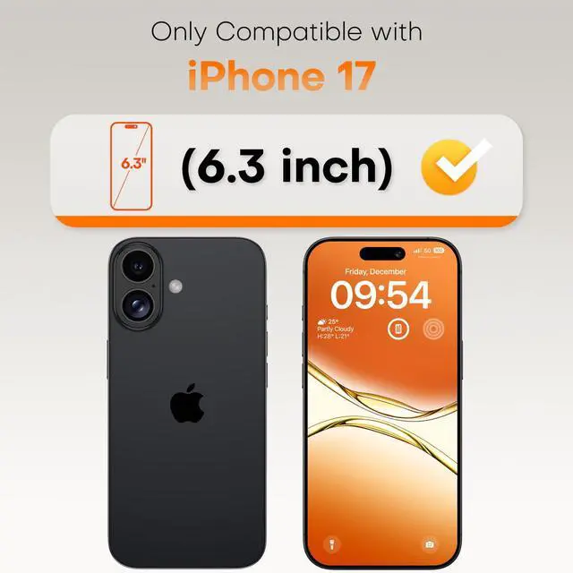 Alt view image 2 of 6 - for iPhone 17 Screen Protector, Clear