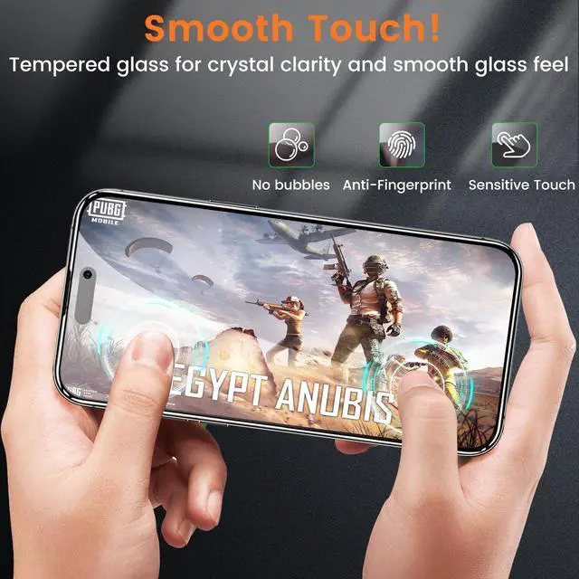 Alt view image 7 of 7 - 4 Pack Privacy Screen Protector for iPhone 17 6.3-Inch with 4 Pack Camera Lens Protector, Anti Spy Tempered Glass Film 9H Hardness Bubble Free Case Friendly