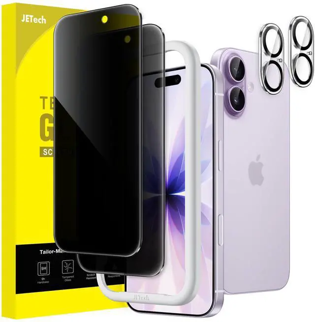 Main image of Privacy Screen Protector for iPhone 17, 2+2 Pack
