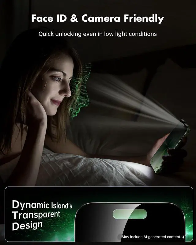 Alt view image 3 of 7 - Privacy Screen Protector for iPhone 17-3 Pack