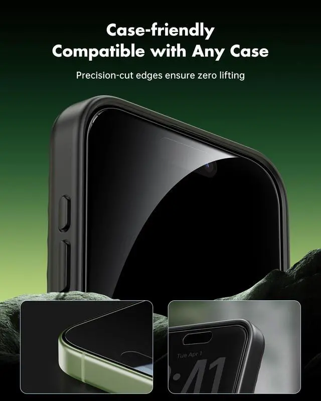 Alt view image 6 of 7 - Privacy Screen Protector for iPhone 17-3 Pack