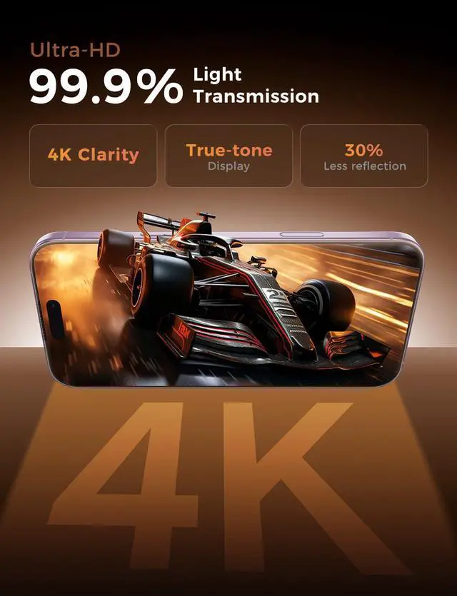Alt view image 6 of 7 - 3rd Gen for iPhone 17 Screen Protector, Easy Installation 2 pack