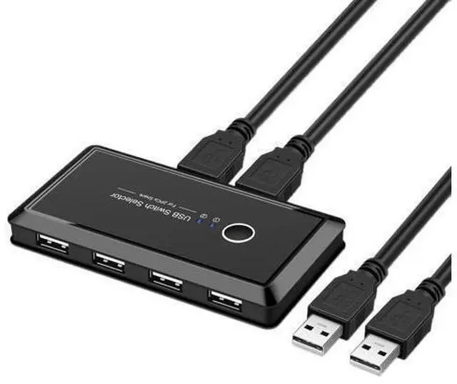 Alt view image 9 of 14 - 4 port KVM Switch 4K USB KVM Switcher 4 in 1 out 4KX2K/60HZ win10/8/mac os. PC laptop