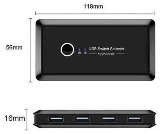 Alt view image 11 of 14 - 4 port KVM Switch 4K USB KVM Switcher 4 in 1 out 4KX2K/60HZ win10/8/mac os. PC laptop