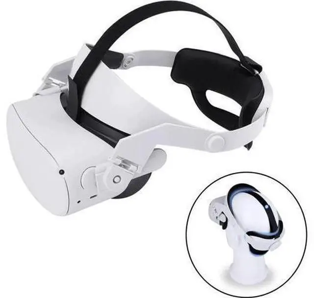 Alt view image 8 of 14 - Oculus Quest 2 Head Strap, Adjustable Elite Strap for Oculus Quest 2, Replacement Oculus Quest 2 Head Strap for Enhanced Support and Reduce Head Pressure Comfortable Touch in VR