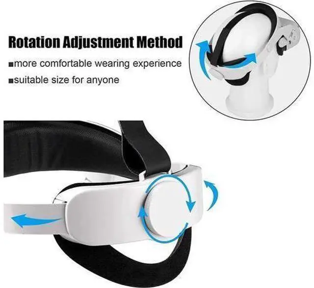 Alt view image 9 of 14 - Oculus Quest 2 Head Strap, Adjustable Elite Strap for Oculus Quest 2, Replacement Oculus Quest 2 Head Strap for Enhanced Support and Reduce Head Pressure Comfortable Touch in VR