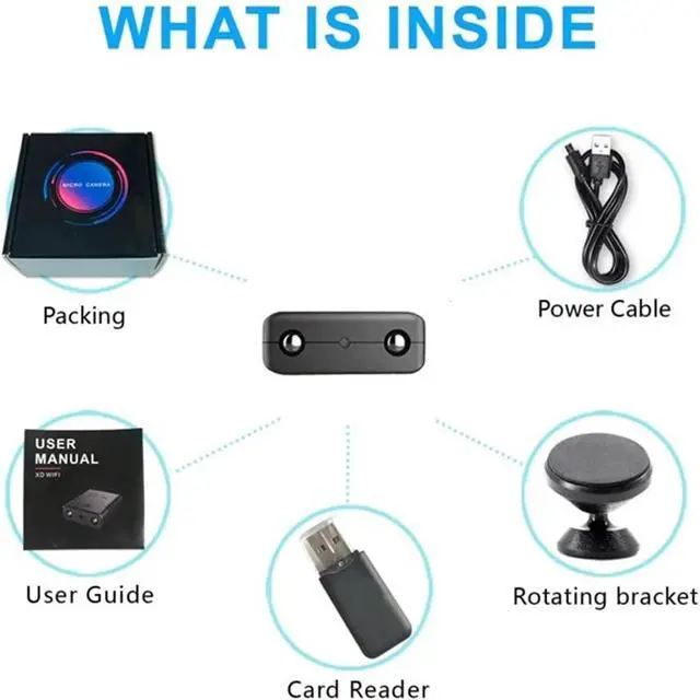 Alt view image 11 of 14 - Hidden Camera - 1080P Indoor Camera - Best Mini Camera - No Need Wifi Wireless Camera - Nanny Camera for Pet/Baby - Live Video Recorder with Night Vision and Full HD Surveillance Camerar(1PCS) 2PCS