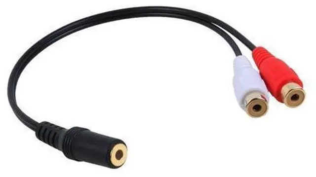 Alt view image 5 of 8 - Vszerda 3.5mm Female to RCA Female Audio Converter Cable F/F Aux to AV Audio