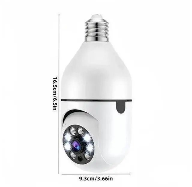 Alt view image 5 of 8 - Panoramic bulb camera, wireless bulb camera, 360-degree rotating full-color night vision 32G memory card