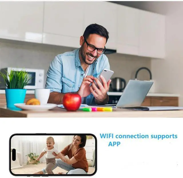 Alt view image 14 of 14 - Hidden Camera - 1080P Indoor Camera - Best Mini Camera - No Need Wifi Wireless Camera - Nanny Camera for Pet/Baby - Live Video Recorder with Night Vision and Full HD Surveillance Camerar(1PCS) 2PCS