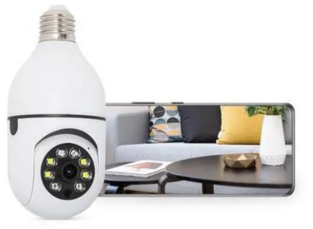 Alt view image 7 of 8 - Panoramic bulb camera, wireless bulb camera, 360-degree rotating full-color night vision 32G memory card