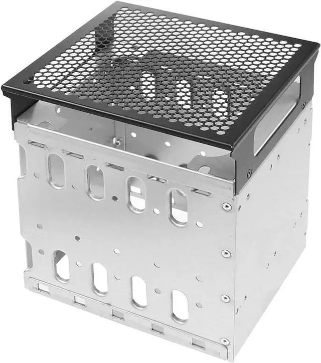 Alt view image 11 of 13 - 5X 3.5 HDD Hard Drive Cage Rack with Fan Space SAS SATA Hard Drive Disk Tray Caddy with 12cm Fan 15Pin/4Pin SATA Cable for Computer (with 4Pin SATA Cable)