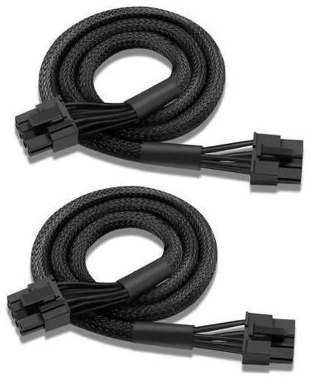 Alt view image 8 of 14 - Vszerda 2 Pack of PCIE Cable for Seasonic, PSU 8 pin Male to Dual PCIe 8pin (6+2) Male Power Supply for Seasonic Modular Power Supply (65cm)