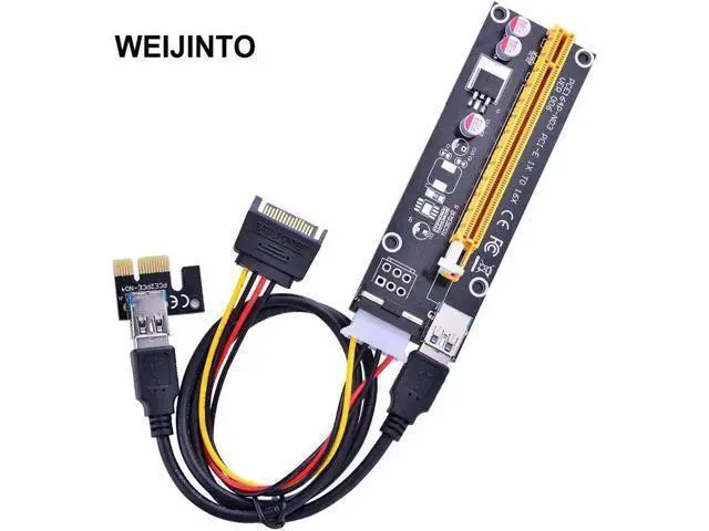 Alt view image 9 of 10 - lowest price PCI Express Riser Card PCI-E 1x to 16x Extender USB 3.0 data Cable&SATA to 4Pin IDE Molex Power cable 006