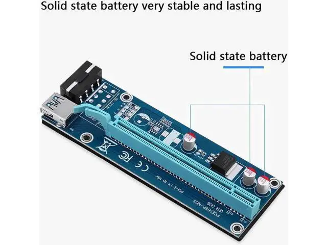 Alt view image 10 of 10 - lowest price PCI Express Riser Card PCI-E 1x to 16x Extender USB 3.0 data Cable&SATA to 4Pin IDE Molex Power cable 006