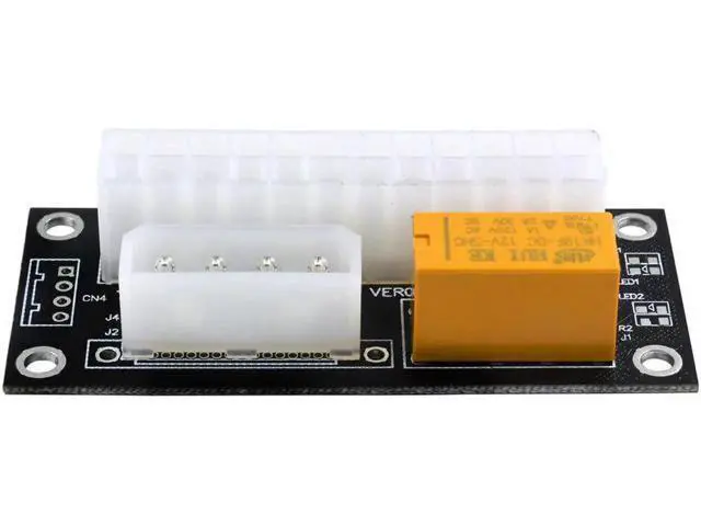 Alt view image 8 of 10 - Black Dual PSU Power Supply Sync Adapter Add2psu ATX 24Pin To 4pin Molex Synchronous Connector Riser Cable Miner Mining