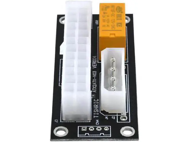 Alt view image 10 of 10 - Black Dual PSU Power Supply Sync Adapter Add2psu ATX 24Pin To 4pin Molex Synchronous Connector Riser Cable Miner Mining