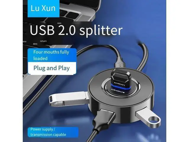 Alt view image 8 of 8 - usb 2.0 hub usb splitter Notebook computer expansion 4-port usb hub usb 3.0 splitter 1.0 meter