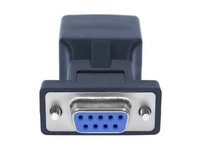 Alt view image 7 of 10 - Vszerda DB9 to RJ45 Adapter RJ45 to RS232 Converter RJ45 Female to 9 Pin Adapter DB9 Female Serial COM Port to Network Port Adapter