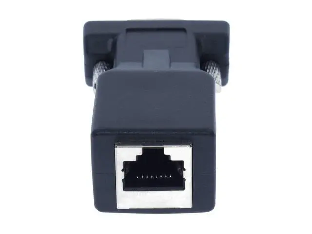 Alt view image 9 of 10 - Vszerda DB9 to RJ45 Adapter RJ45 to RS232 Converter RJ45 Female to 9 Pin Adapter DB9 Female Serial COM Port to Network Port Adapter