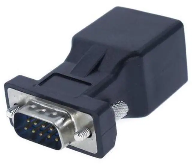 Alt view image 6 of 10 - Vszerda DB9 to RJ45 Adapter RJ45 to RS232 Converter RJ45 Female to 9 Pin Adapter DB9 Male Serial COM Port to Network Port Adapter