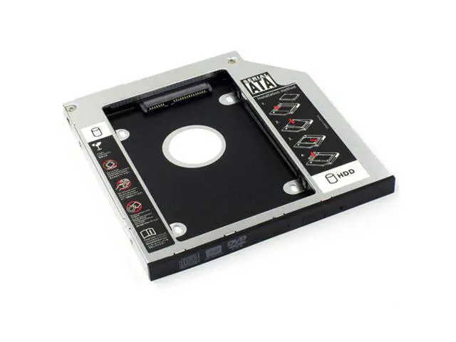 Alt view image 9 of 10 - Optical Drive Bracket External Hard Drive Bracket 12.7/9.5mm Universal SATA 3.0 SSD HDD Hard Drive Enclosure