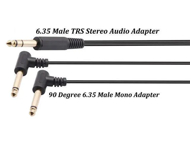 Alt view image 10 of 14 - Vszerda 6.35mm to 2 * 6.35 Audio Y Splitter Cable,Gold Plated 90 Degree 1/4 Inch 6.35mm Male TRS Stereo to 2(Dual) 6.35mm 1/4 Inch Male TS Mono Right Angle Y Splitter Audio Cable(1.8M/5.9 feet)