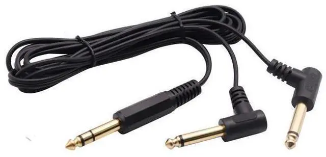 Alt view image 13 of 14 - Vszerda 6.35mm to 2 * 6.35 Audio Y Splitter Cable,Gold Plated 90 Degree 1/4 Inch 6.35mm Male TRS Stereo to 2(Dual) 6.35mm 1/4 Inch Male TS Mono Right Angle Y Splitter Audio Cable(1.8M/5.9 feet)
