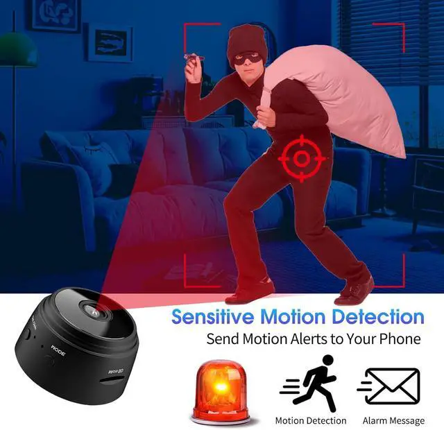 Alt view image 10 of 14 - Mini Hidden spy Camera, 1080P Wireless high-Definition Indoor Baby and pet Nanny Monitoring Camera, Miniature Cameras for Motion Detection
