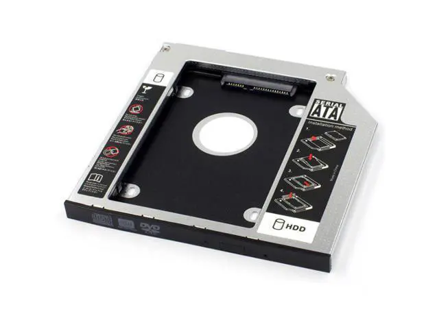 Alt view image 10 of 10 - Optical Drive Bracket External Hard Drive Bracket 12.7/9.5mm Universal SATA 3.0 SSD HDD Hard Drive Enclosure