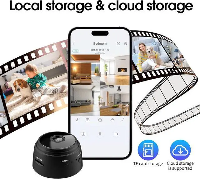 Alt view image 14 of 14 - Mini Hidden spy Camera, 1080P Wireless high-Definition Indoor Baby and pet Nanny Monitoring Camera, Miniature Cameras for Motion Detection