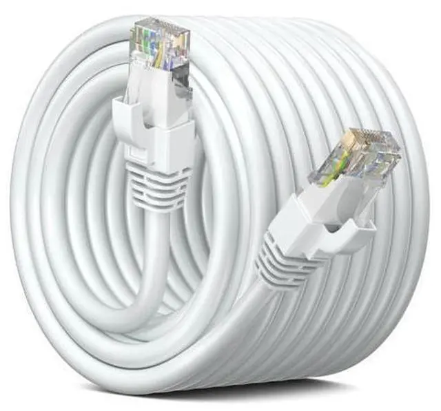 Alt view image 6 of 10 - Maximm Cat 6 Ethernet Cable 100 Ft,Cat6 Cable, LAN Cable, Internet Cable, Patch Cable and Network Cable - UTP (White) 100 Feet ethernet Cord