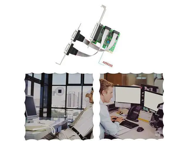 Alt view image 5 of 6 - PCIe Serial and Parallel Port Card Desktop PCI-E 1 and 2 Serial Port Card Built-in 2S1P COM Serial Parallel Port Card