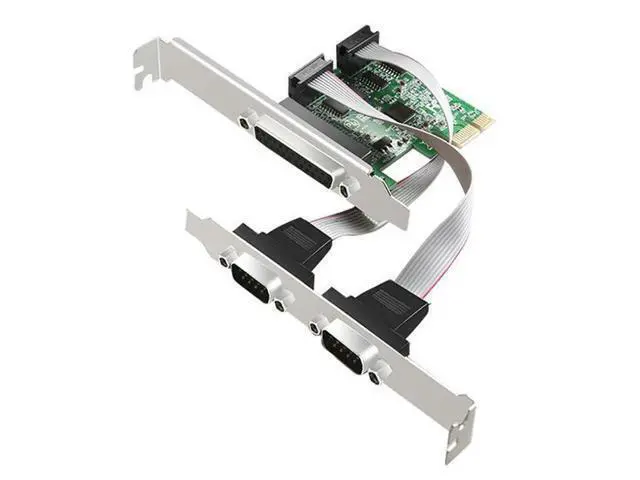 Alt view image 4 of 6 - PCIe Serial and Parallel Port Card Desktop PCI-E 1 and 2 Serial Port Card Built-in 2S1P COM Serial Parallel Port Card