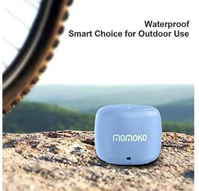 Alt view image 9 of 12 - MOMOHO Bluetooth Speaker Waterproof Bluetooth Speaker Portable Bluetooth Speaker Wireless Bluetooth Speaker Brief Design IPX7 Small Speaker TF Card Play Support for Outdoor Use, Shower, Hiking (Blue)