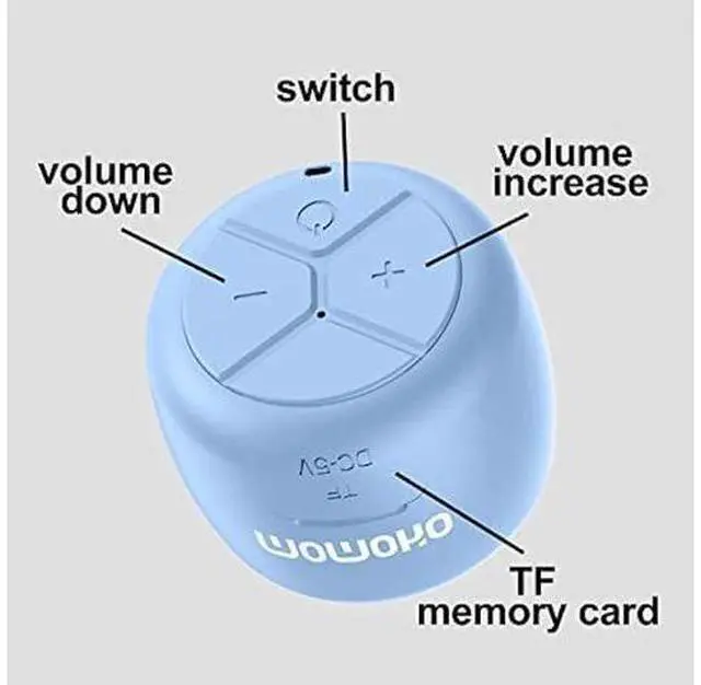 Alt view image 10 of 12 - MOMOHO Bluetooth Speaker Waterproof Bluetooth Speaker Portable Bluetooth Speaker Wireless Bluetooth Speaker Brief Design IPX7 Small Speaker TF Card Play Support for Outdoor Use, Shower, Hiking (Blue)