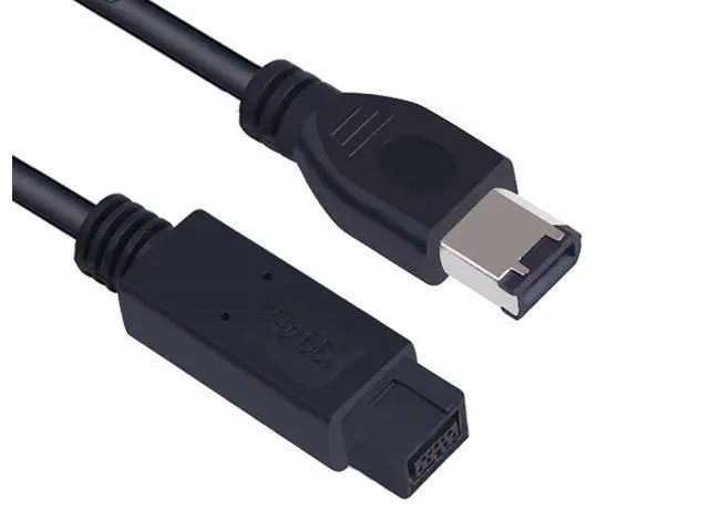 Alt view image 11 of 12 - Vszerda Firewire Premium Cable 800 IEEE 1394B 9 Pin to 9 Pin Male to Male 6 Ft Black (9 Pin to 6 Pin)