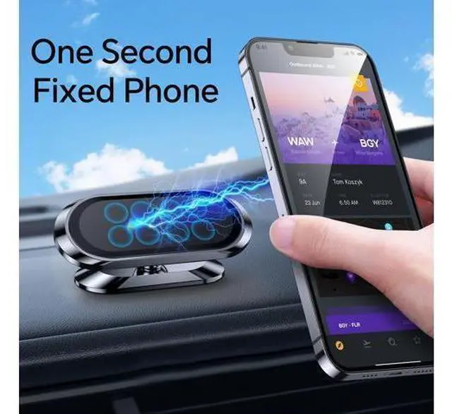 Alt view image 9 of 14 - 2-Pack Magnetic Phone Holder for Car DashStrong Magnet Magnetic Car Phone Holder Mount 4 Plate Phone Holders for Your Car Phone Mount for Car Dashboard Cell Phone Car Mount for iPhone Samsung
