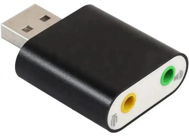Alt view image 10 of 10 - Adapter 3D Sound card 7.1 USB To 3.5mm mic headphone Jack Stereo Headset USB 3D External Sound Card J.22