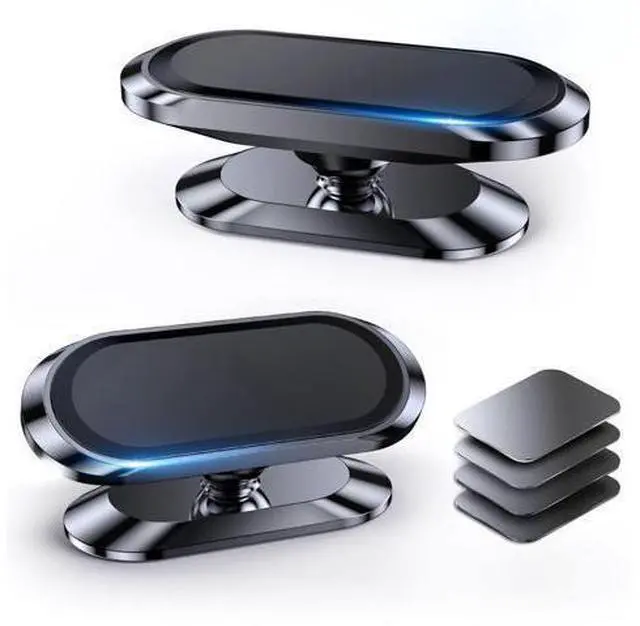 Alt view image 8 of 14 - 2-Pack Magnetic Phone Holder for Car DashStrong Magnet Magnetic Car Phone Holder Mount 4 Plate Phone Holders for Your Car Phone Mount for Car Dashboard Cell Phone Car Mount for iPhone Samsung