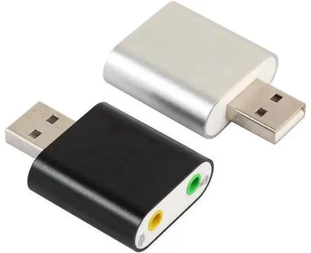 Alt view image 8 of 10 - Adapter 3D Sound card 7.1 USB To 3.5mm mic headphone Jack Stereo Headset USB 3D External Sound Card J.22